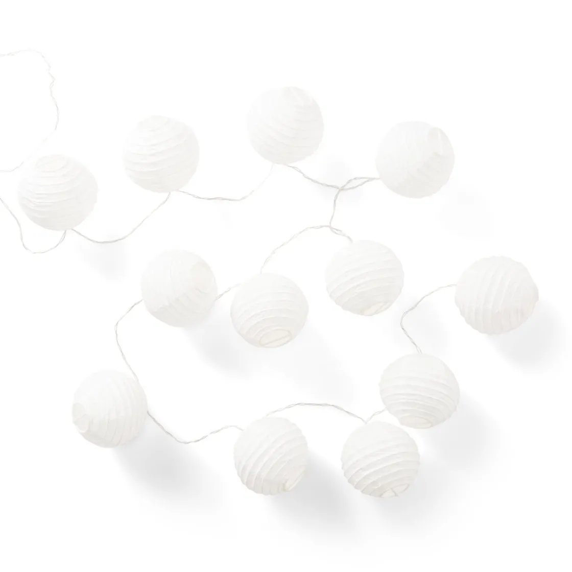 GRANIT Ljusslinga Rispapper Boll 3,6m Vit- Ljusslingor|Julbelysning