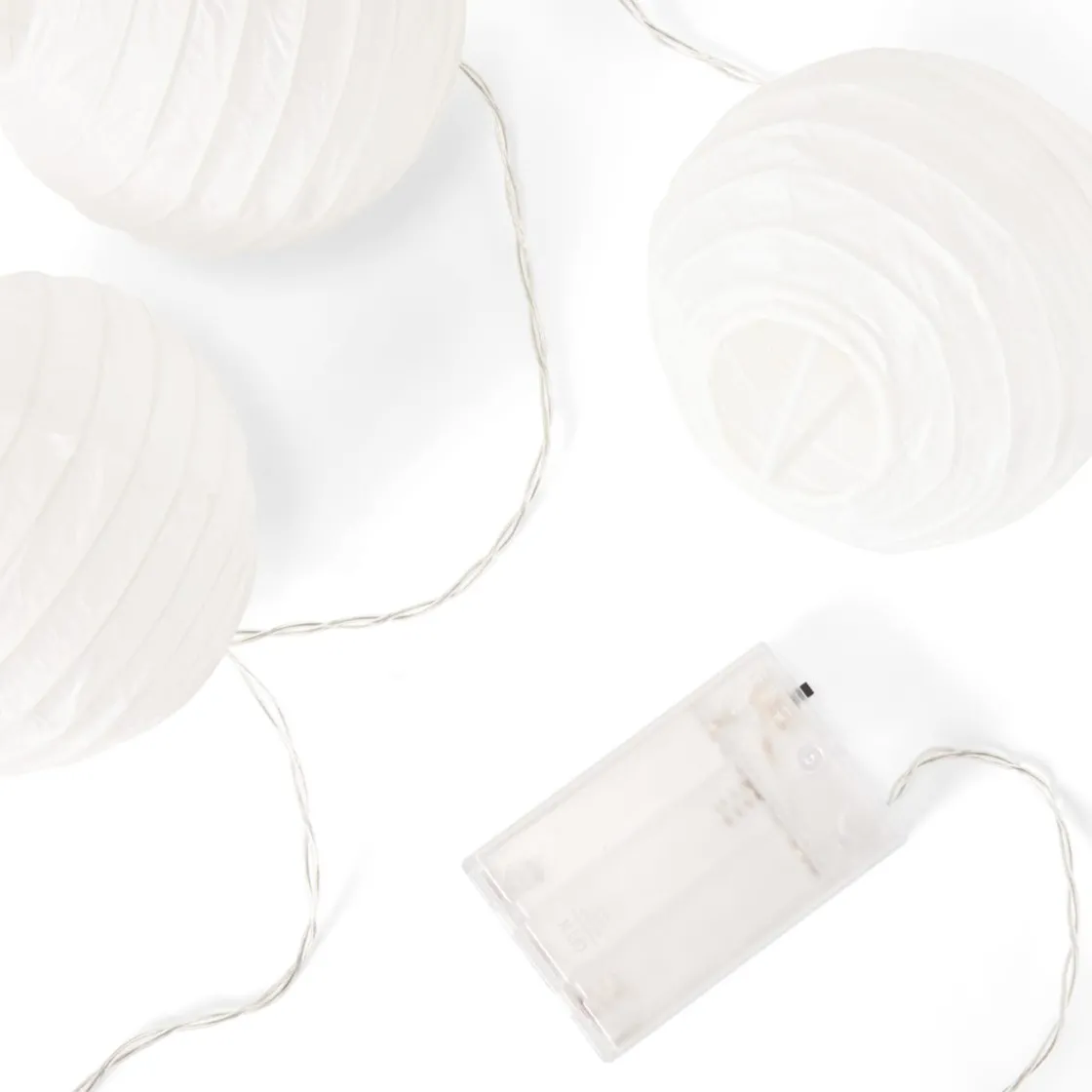 GRANIT Ljusslinga Rispapper Boll 3,6m Vit- Ljusslingor|Julbelysning