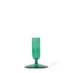 GRANIT Ljusstake Glas 7,5x9,4cm Mörkgrön- Ljusstakar|Juldekorationer