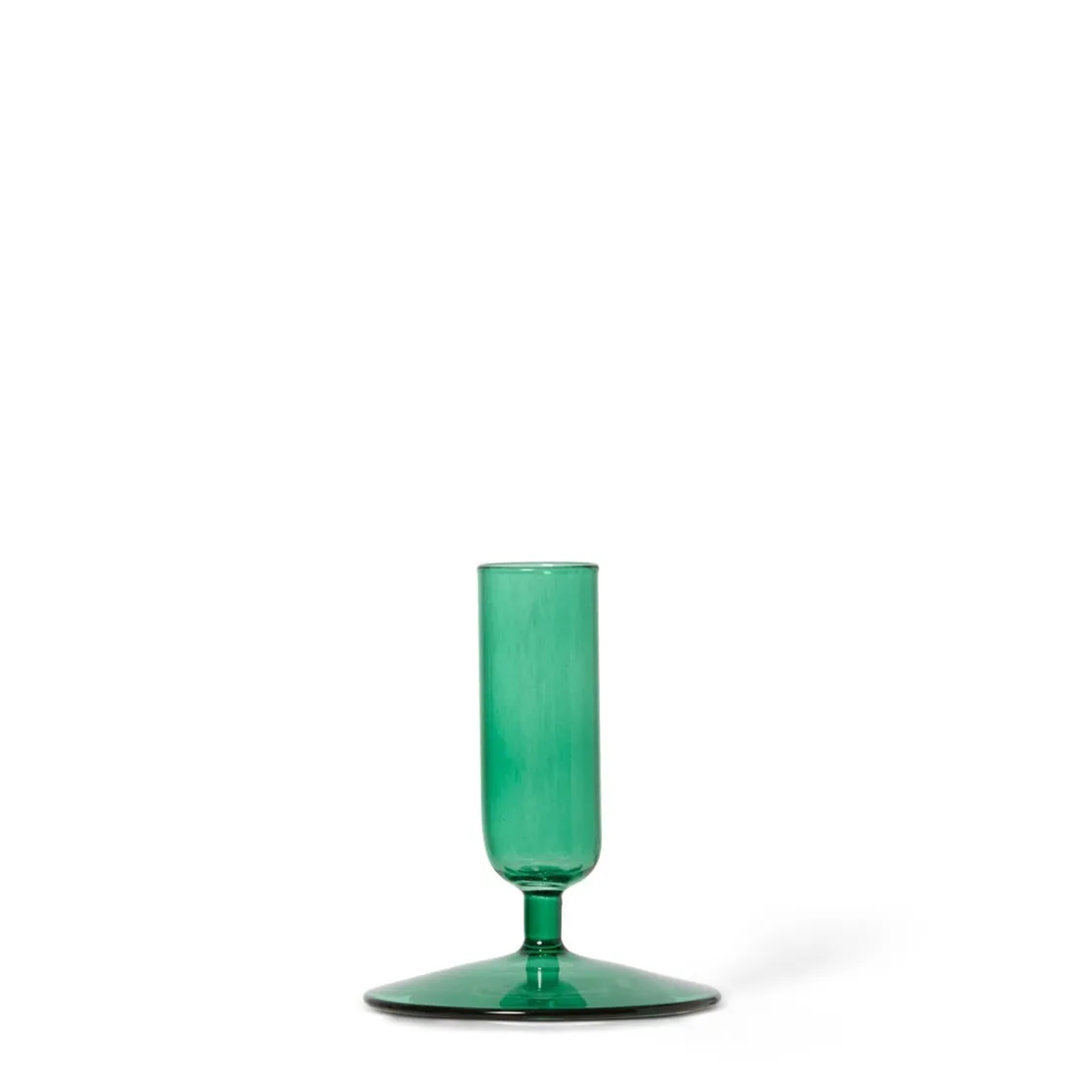 GRANIT Ljusstake Glas 7,5x9,4cm Mörkgrön- Ljusstakar|Juldekorationer