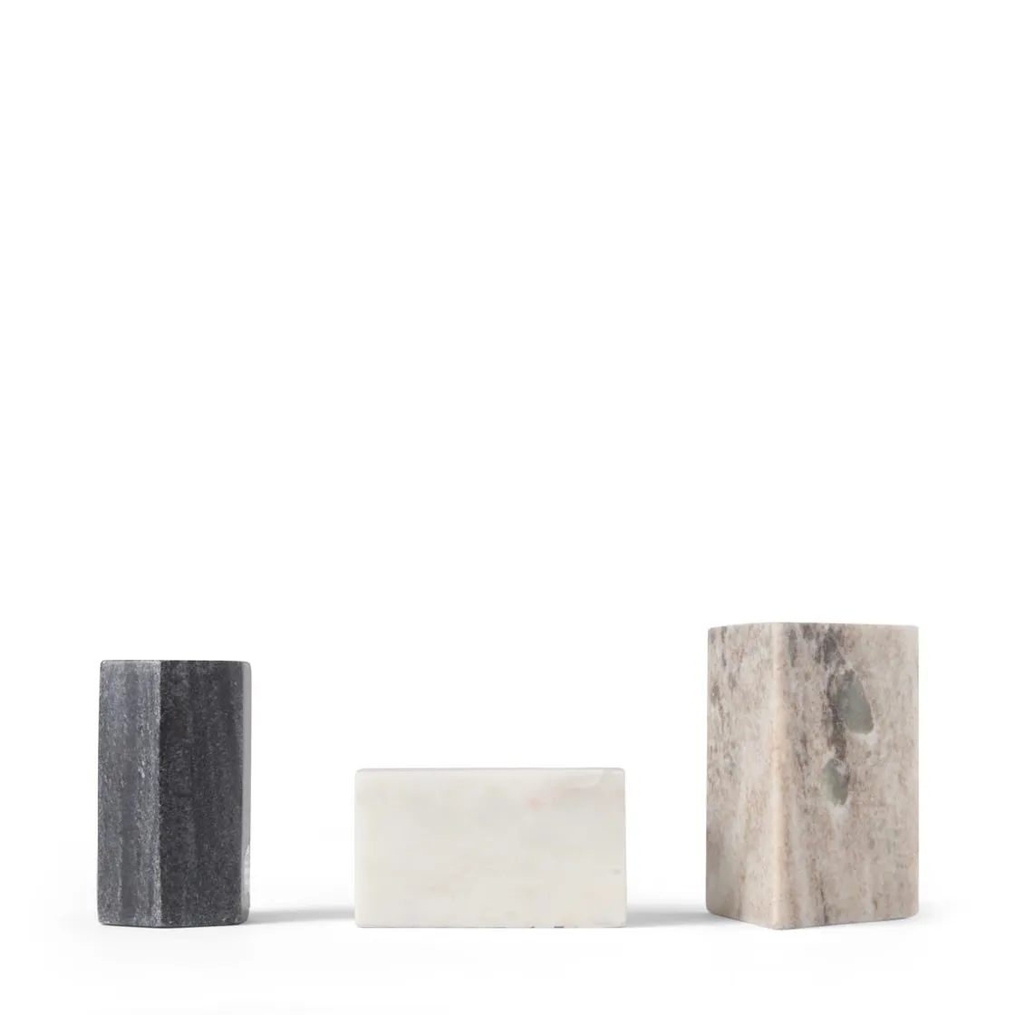 GRANIT Ljusstake Hexagon Marmor- Ljusstakar