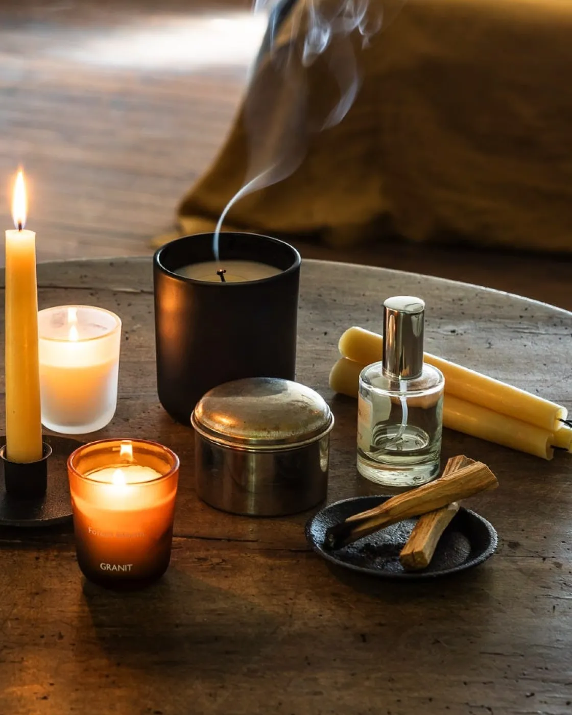 GRANIT Ljusstake Rund Gjutjärn- Ljusstakar|Juldukning