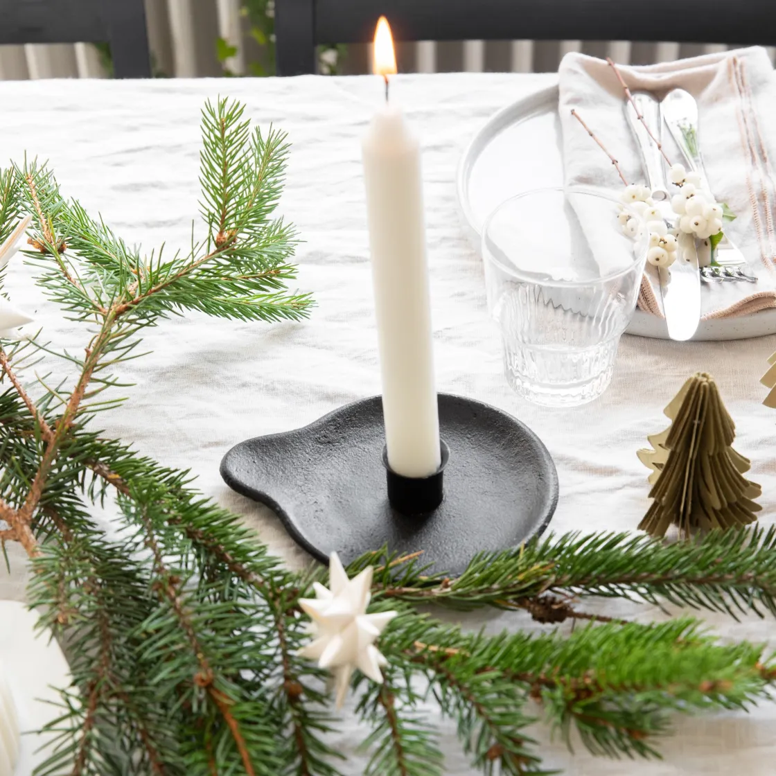 GRANIT Ljusstake Rund Gjutjärn- Ljusstakar|Juldukning