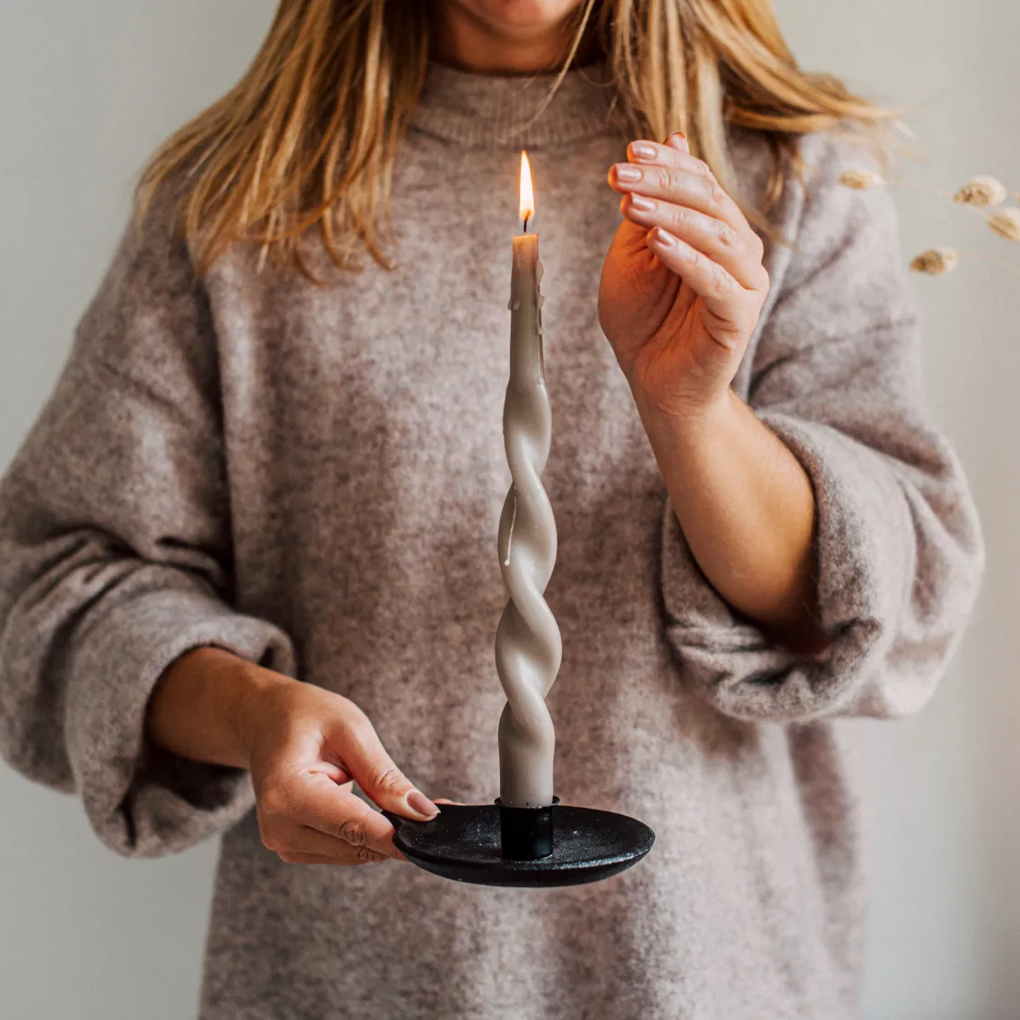 GRANIT Ljusstake Rund Gjutjärn- Ljusstakar|Juldukning