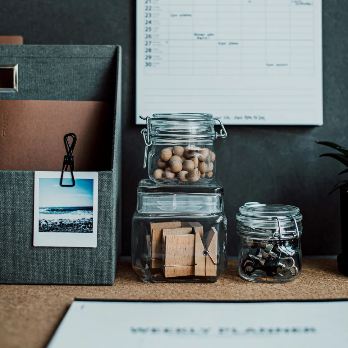 GRANIT Magnet Trä Rund 6-p- Magneter|Skrivbordstillbehör