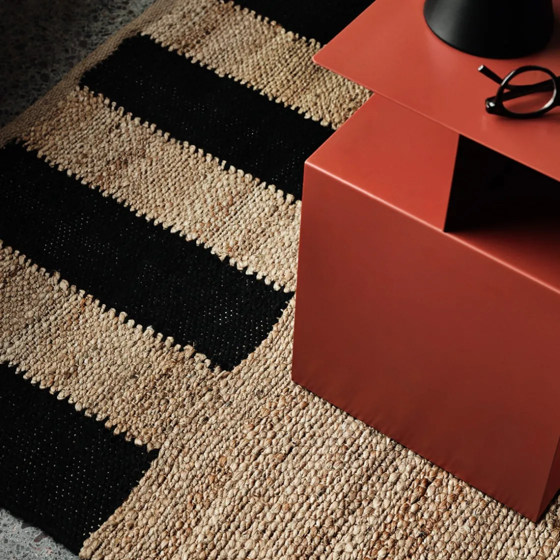 GRANIT Matta Jute 170x240cm Natur/Svart- Mattor