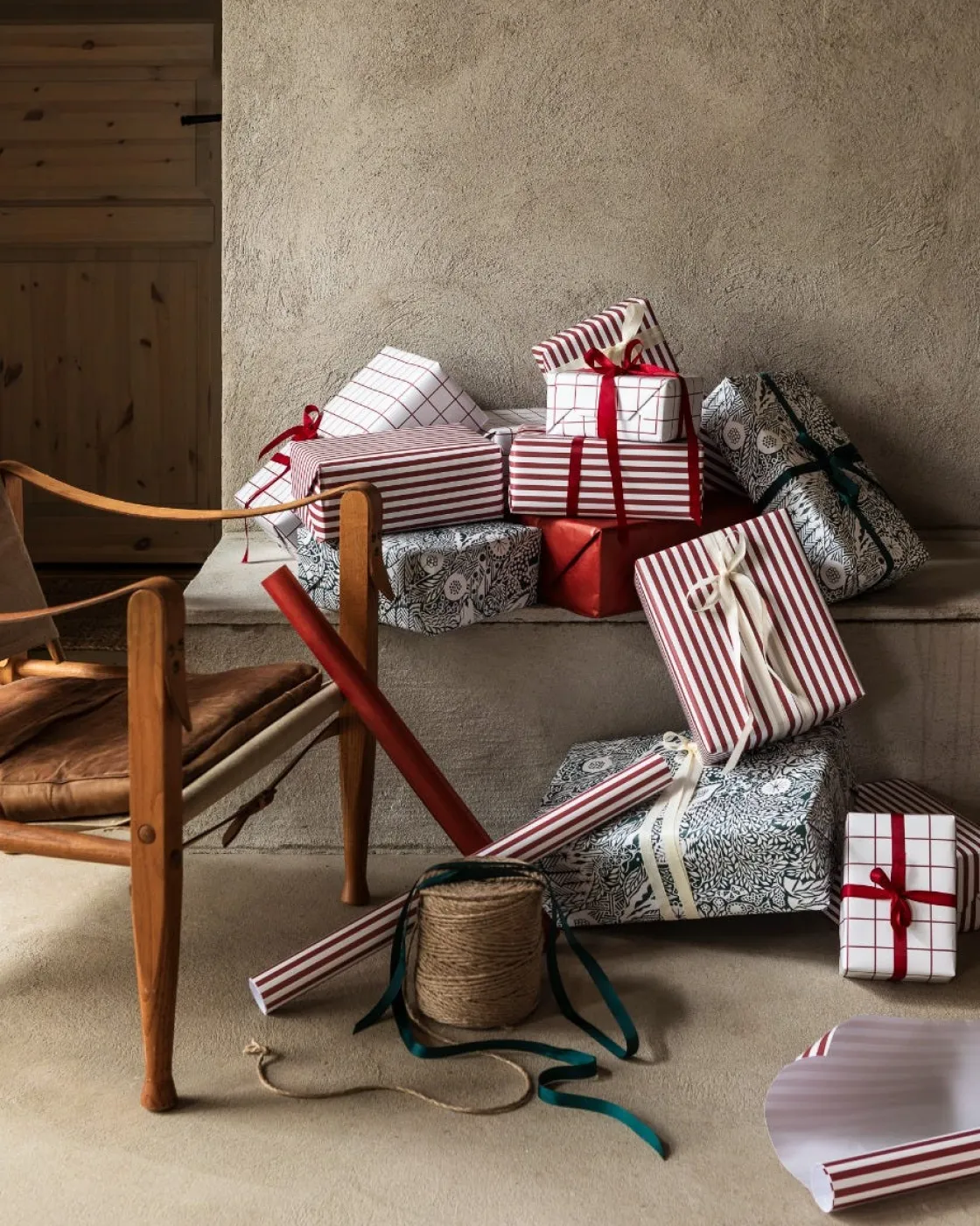 GRANIT Omslagspapper 10m Röd- Presentinslagning