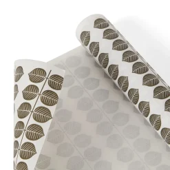 GRANIT Omslagspapper Stig Lindberg Berså 10m Vit/Grön- Presentinslagning & Diy