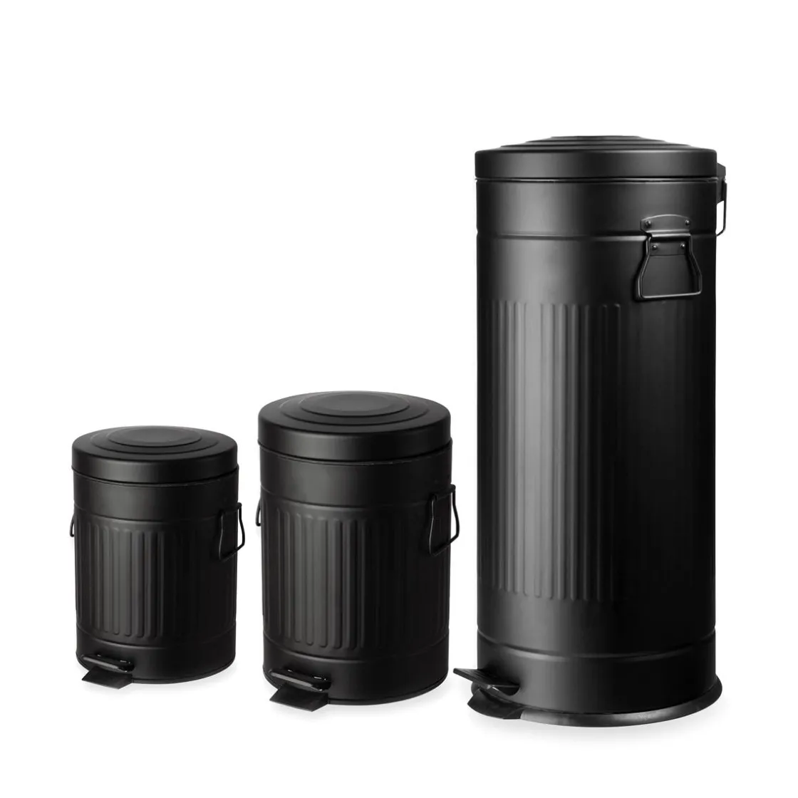 GRANIT Pedalhink Metall 12L Svart- Badrumstillbehör|Städ & Disk