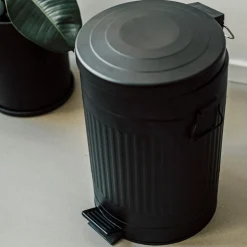 GRANIT Pedalhink Metall 12L Svart- Badrumstillbehör|Städ & Disk