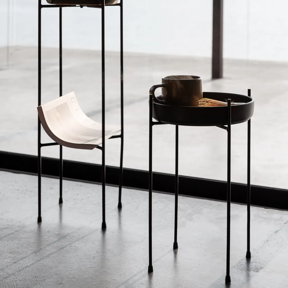 GRANIT Piedestal Järn 18,5x40cm Svart- Växt- & Odlingstillbehör|Utemöbler