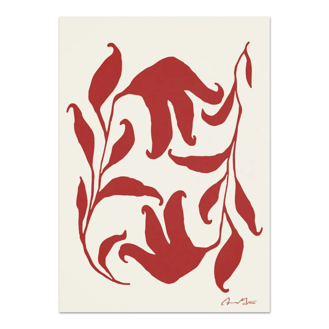 GRANIT Poster Anna Mörner Högtidsblomster 50x70cm Vit- Posters