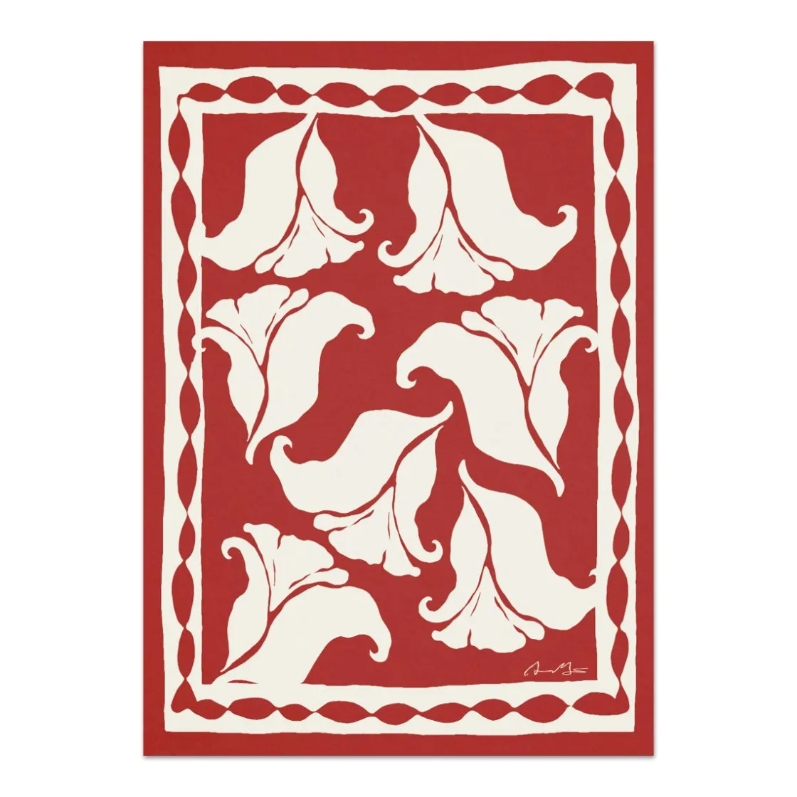 GRANIT Poster Anna Mörner Äng 50x70cm Röd- Posters