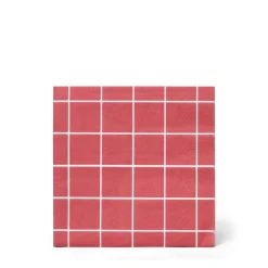 GRANIT Servett 33cm 20-p Christmas Check Röd- Dukning|Juldukning