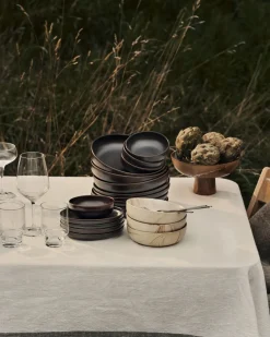 GRANIT Skål På Fot Rondo 20cm Stengods Beige- Dukning|Porslin