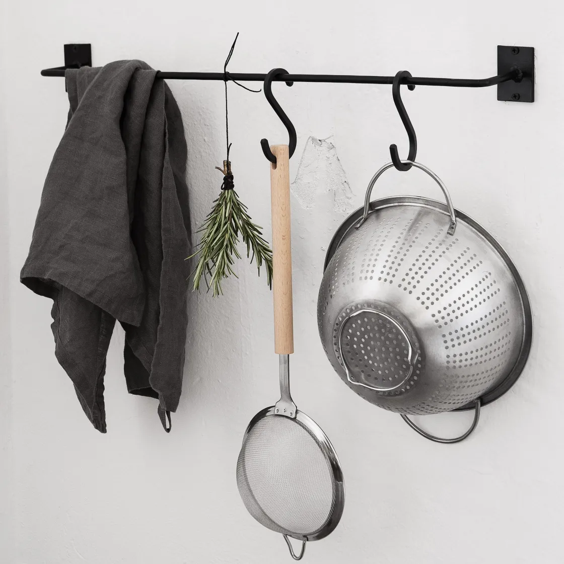 GRANIT S-krok Järn 10cm Svart- Växt- & Odlingstillbehör|Förvaringstavlor Med Tillbehör