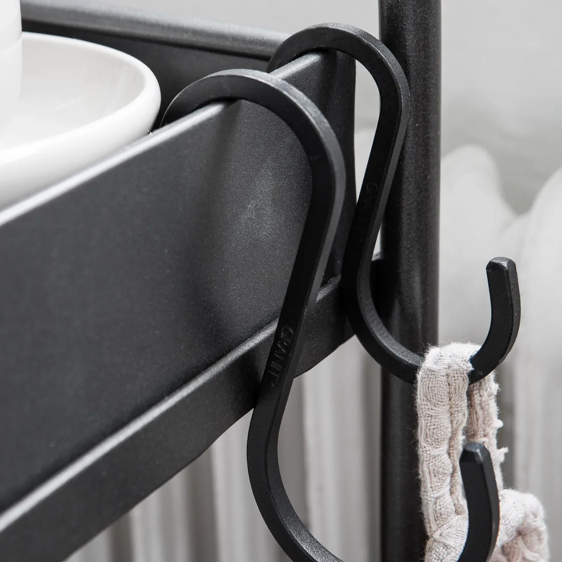 GRANIT S-krok Järn 10cm Svart- Växt- & Odlingstillbehör|Förvaringstavlor Med Tillbehör