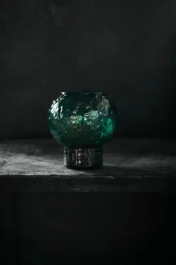 GRANIT Skruf Ljuslykta 10x10cm Grön- Ljusstakar