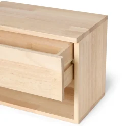 GRANIT Sängbord Vägghängt Låda 24x34cm Trä- Sovrumsmöbler & Tillbehör|Möbler