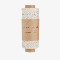 GRANIT Snöre Hampa 60cm Vit- Presentinslagning & Diy|Presentinslagning