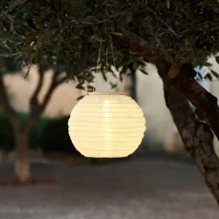 GRANIT Solcellspendel Boll 25cm Vit- Utebelysning