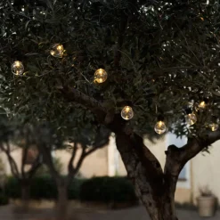 GRANIT Solcellsslinga 10 LED 1,8m Svart- Utebelysning|Ljusslingor