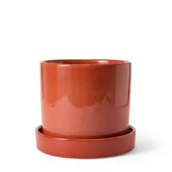 GRANIT Stengodskruka / Fat Glaserad 17,5cm Orange- Krukor