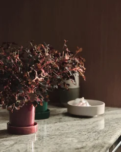 GRANIT Stengodskruka Krydda 10x11cm Vinröd- Krukor