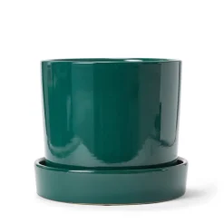 GRANIT Stengodskruka/Fat 21cm Glaserad Grön- Krukor|Krukor