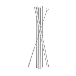 GRANIT Sugrör Glas 4-p- Dukning|Köksredskap