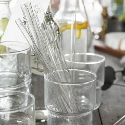 GRANIT Sugrör Glas 4-p- Dukning|Köksredskap