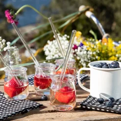 GRANIT Sugrör Glas 4-p- Dukning|Köksredskap