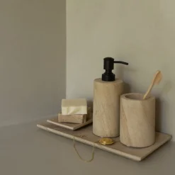 GRANIT Tandborstmugg 7,6x10cm Marmor Sand- Badrumstillbehör