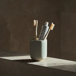 GRANIT Tandborstmugg 7,5x9,5cm Porslin Beige- Badrumstillbehör