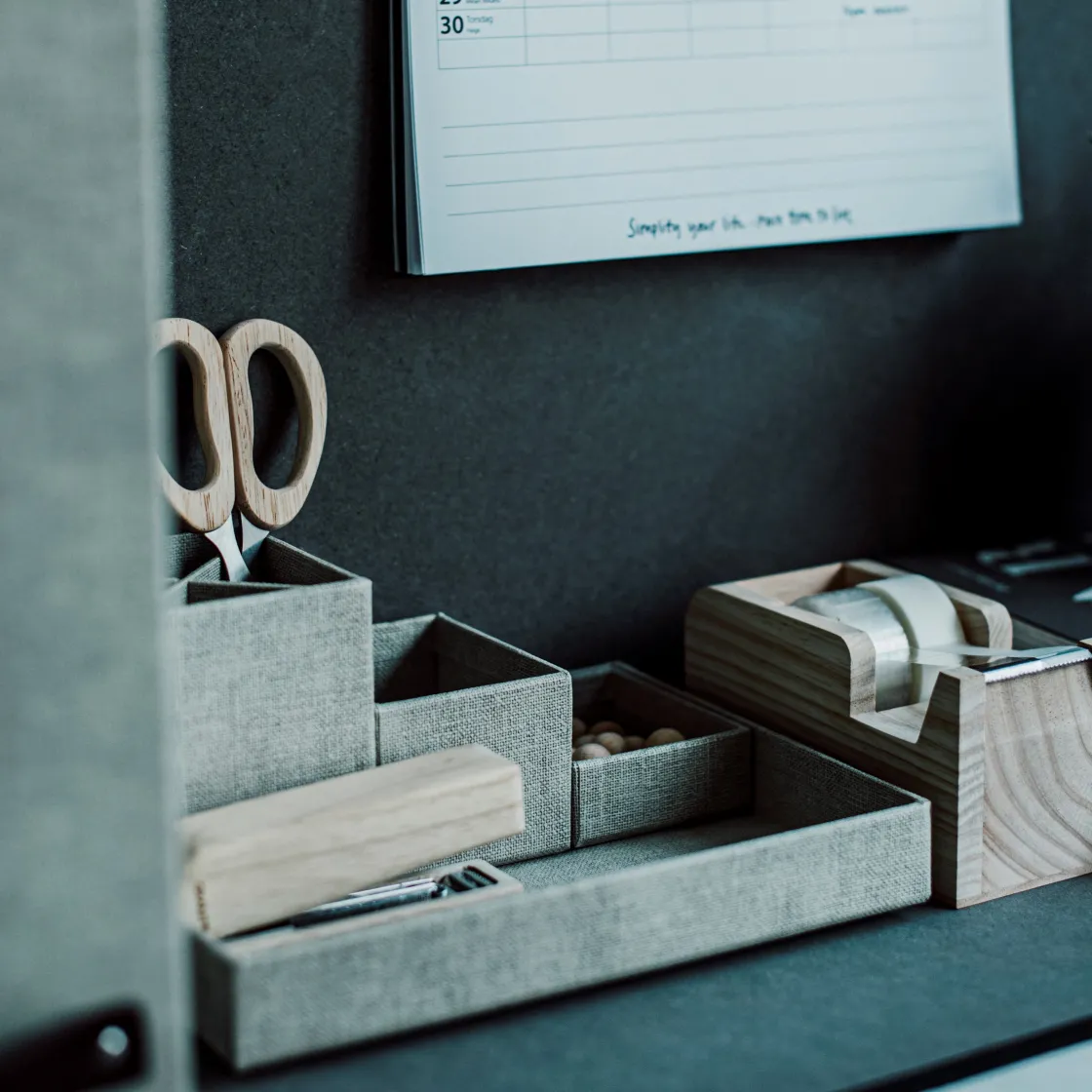 GRANIT Tejphållare Trä- Skrivbordstillbehör