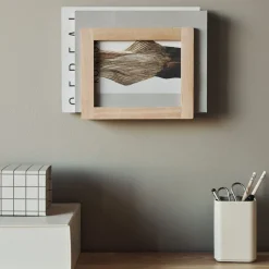 GRANIT Tidningsställ Trä 22x18cm- Skrivbordsförvaring|Häng- & Väggförvaring
