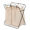 GRANIT Tvättkorg Noa Metall/Kanvas 2 tvättpåsar- Garderob & Klädförvaring|Korgar