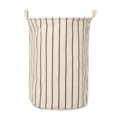 GRANIT Tvättkorg RAND 36x50cm Beige/Svart- Garderob & Klädförvaring|Korgar