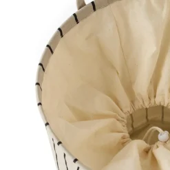 GRANIT Tvättkorg RAND 36x50cm Beige/Svart- Garderob & Klädförvaring|Korgar