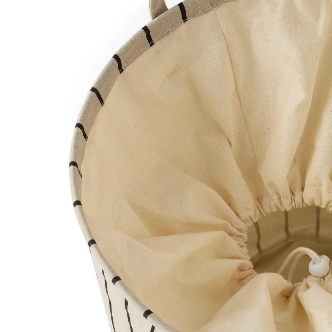 GRANIT Tvättkorg RAND 36x50cm Beige/Svart- Garderob & Klädförvaring|Korgar