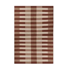 GRANIT Ullmatta Mönster 170x240cm Offwhite/Rost- Mattor