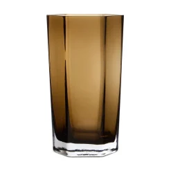 GRANIT Vas Hexagon 24x12cm Brun- Vaser