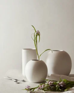 GRANIT Vas Keramik Lovisa Rund Liten 15x14cm Vit- Vaser