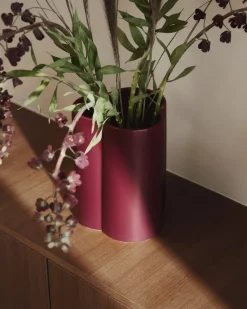 GRANIT Vas Stengods Trio 20x25cm Vinröd- Vaser