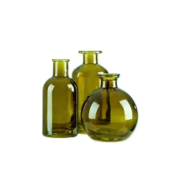 GRANIT Vas Stickling Rund 10x8,8cm Olivgrön- Växt- & Odlingstillbehör|Vaser