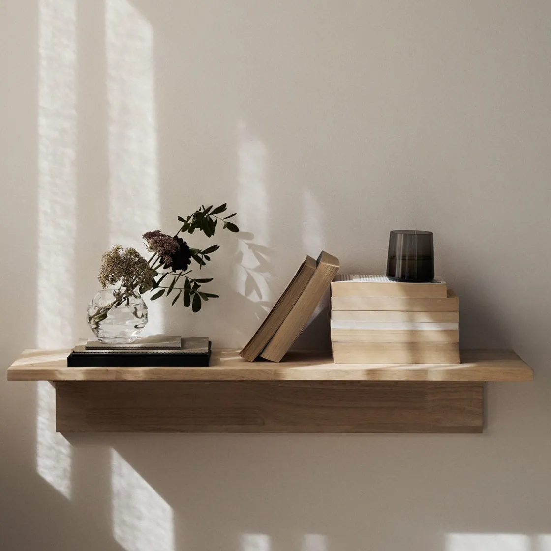 GRANIT Vägghylla Trä 80cm- Sovrumsmöbler & Tillbehör|Hallmöbler & Förvaring