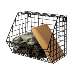 GRANIT Väggkorg Rutnät 22x30cm Svart- Förvaringstavlor Med Tillbehör|Häng- & Väggförvaring