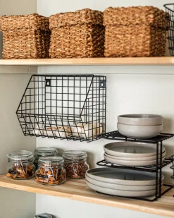 GRANIT Väggkorg Rutnät 22x30cm Svart- Förvaringstavlor Med Tillbehör|Häng- & Väggförvaring